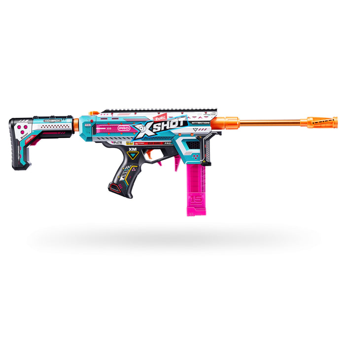 XSHOT Pro Motorized Piston Pump AEB with 40 Air Pocket Technology Half Darts by ZURU, Motorized Dart Blaster Outdoor Toy, Teens and Adults Aged 14+