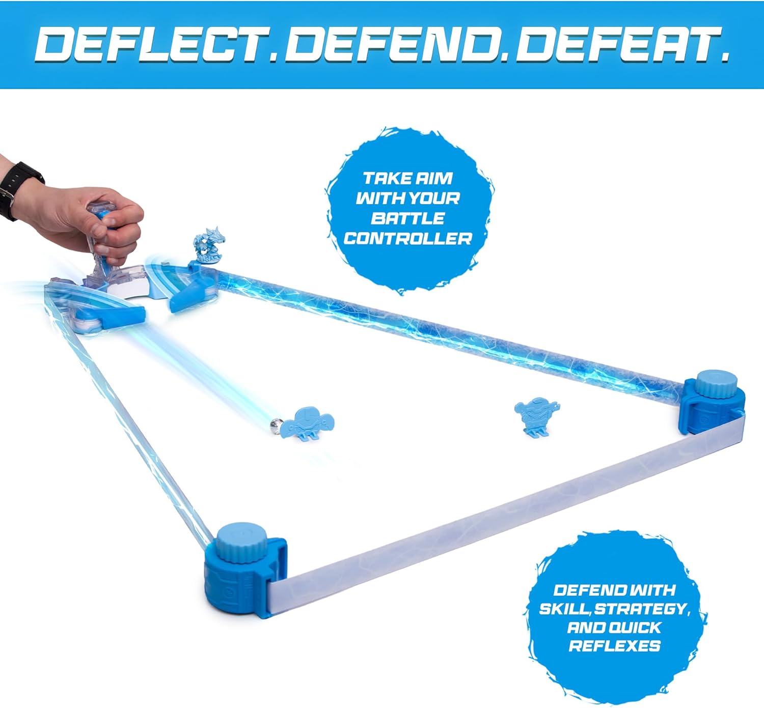 Doteki Battle Set Arctos, Multiplayer Action Game for Kids with High-Speed Battle Controller, 4 Elemental Factions, Collectable Champions, Health Key, Custom Arena, Ages 8+