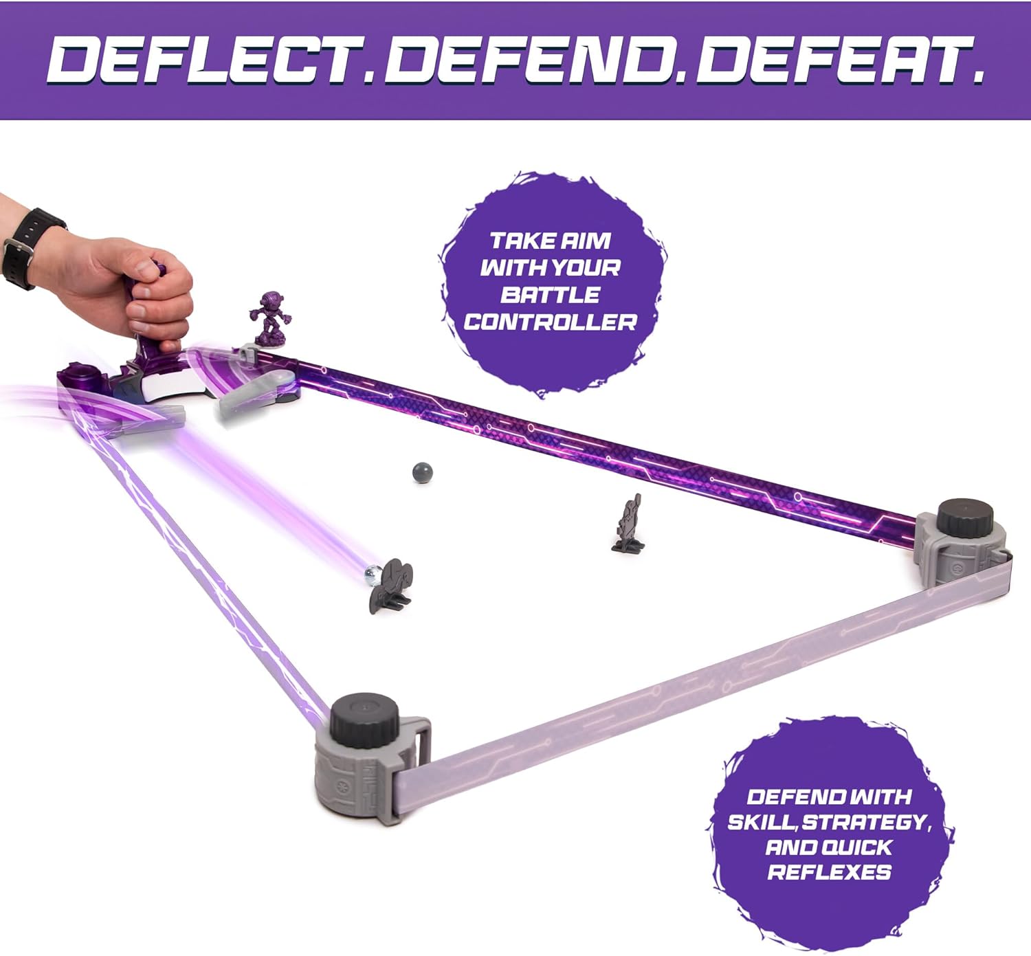 TOMY Doteki Battle Set Spiritek, Multiplayer Action Game for Kids with High-Speed Battle Controller, 4 Elemental Factions, Collectable Champions, Health Key, Custom Arena, Ages 8+