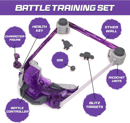 TOMY Doteki Battle Set Spiritek, Multiplayer Action Game for Kids with High-Speed Battle Controller, 4 Elemental Factions, Collectable Champions, Health Key, Custom Arena, Ages 8+