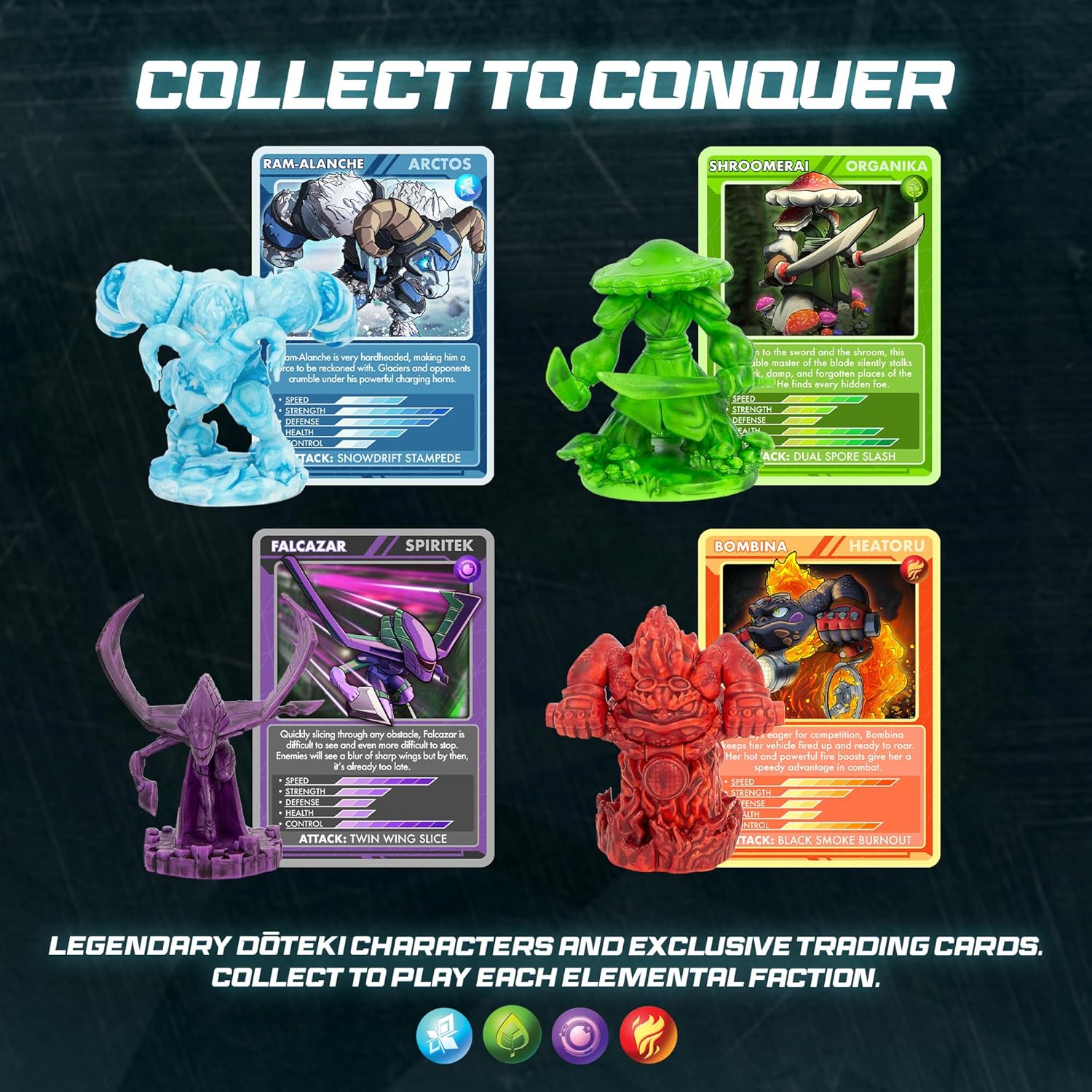 Heatoru & Arctos Champion Set, Multiplayer Battle Pack, Dynamic Arena Game for 2+ Players, Customizable Battles, Compatible with All Packs, Ages 8+