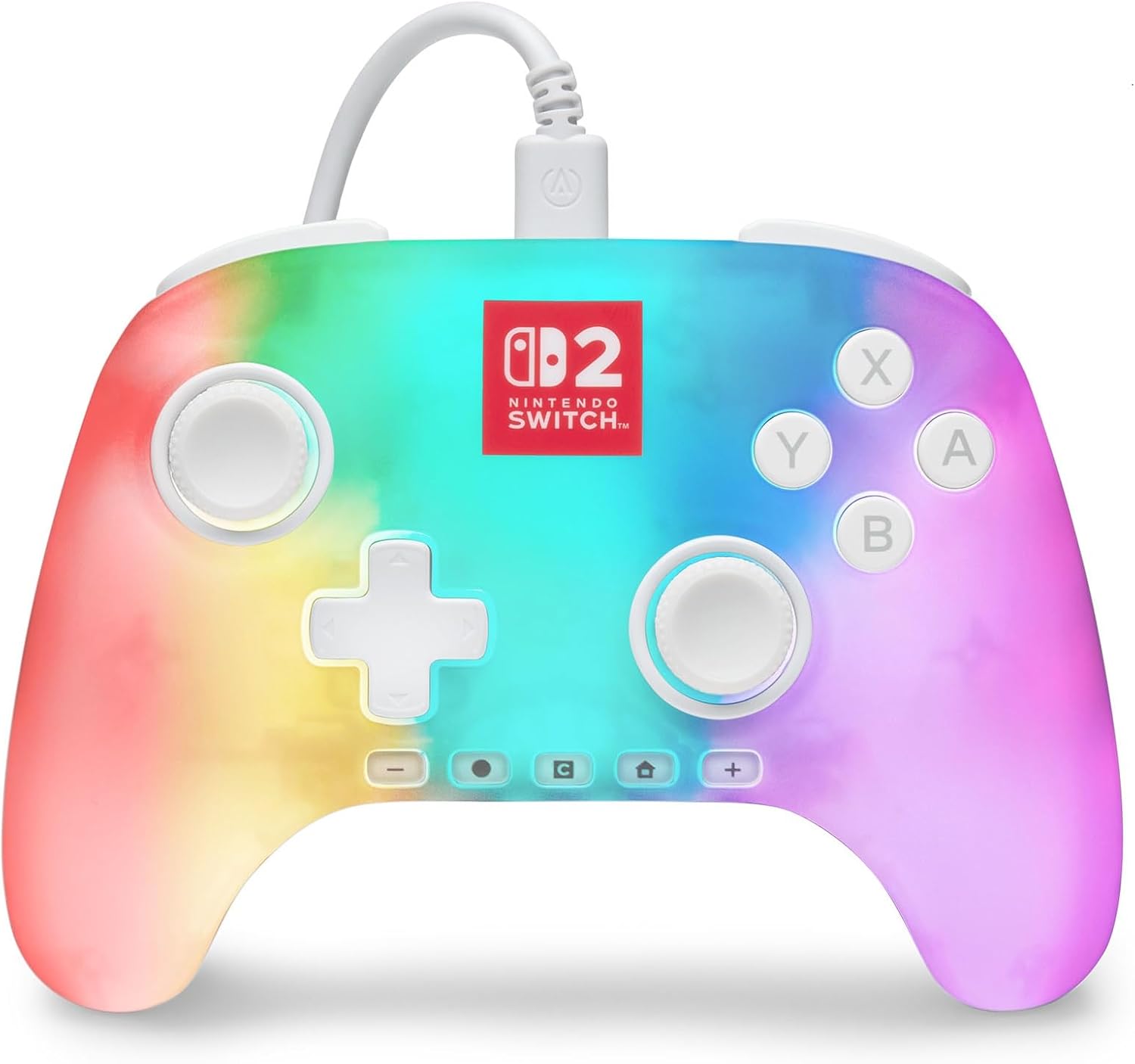 Powera Advantage Wired Controller For Nintendo Switch 2 With Lumectra - White