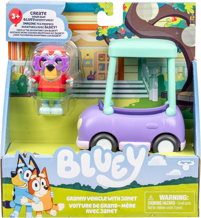 BlueY Prends la Route et Ses Amis dans Cette Petite Voiture trop Mignonne, Transporte Janet à Bord de la Voiture de Grand-mère, Qui Peut accueillir Une Figurine articulée de 6 à 7,6 cm