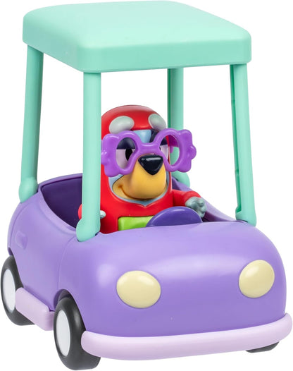 BlueY Prends la Route et Ses Amis dans Cette Petite Voiture trop Mignonne, Transporte Janet à Bord de la Voiture de Grand-mère, Qui Peut accueillir Une Figurine articulée de 6 à 7,6 cm