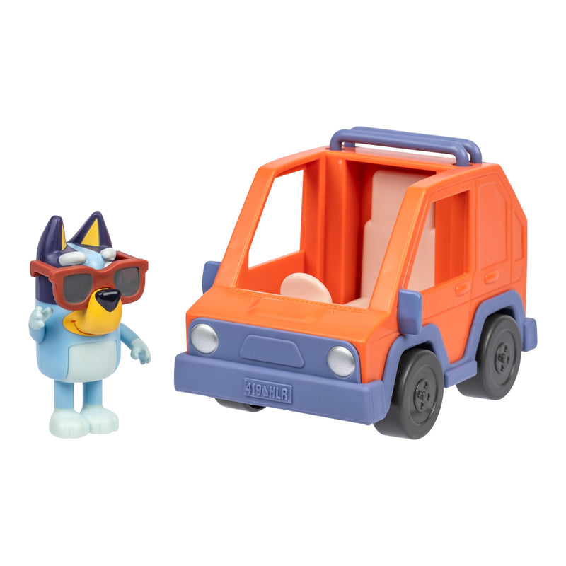 BlueY Auf geht die Fahrt Freunden im tollen kleinen Fahrzeug: Fahre Familienwagen, eine 6–7,6 cm große Figur mit beweglichen Gelenken passt in Dieses Fahrzeug