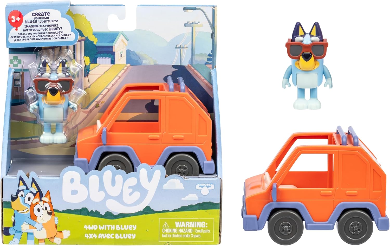 BlueY Auf geht die Fahrt Freunden im tollen kleinen Fahrzeug: Fahre Familienwagen, eine 6–7,6 cm große Figur mit beweglichen Gelenken passt in Dieses Fahrzeug