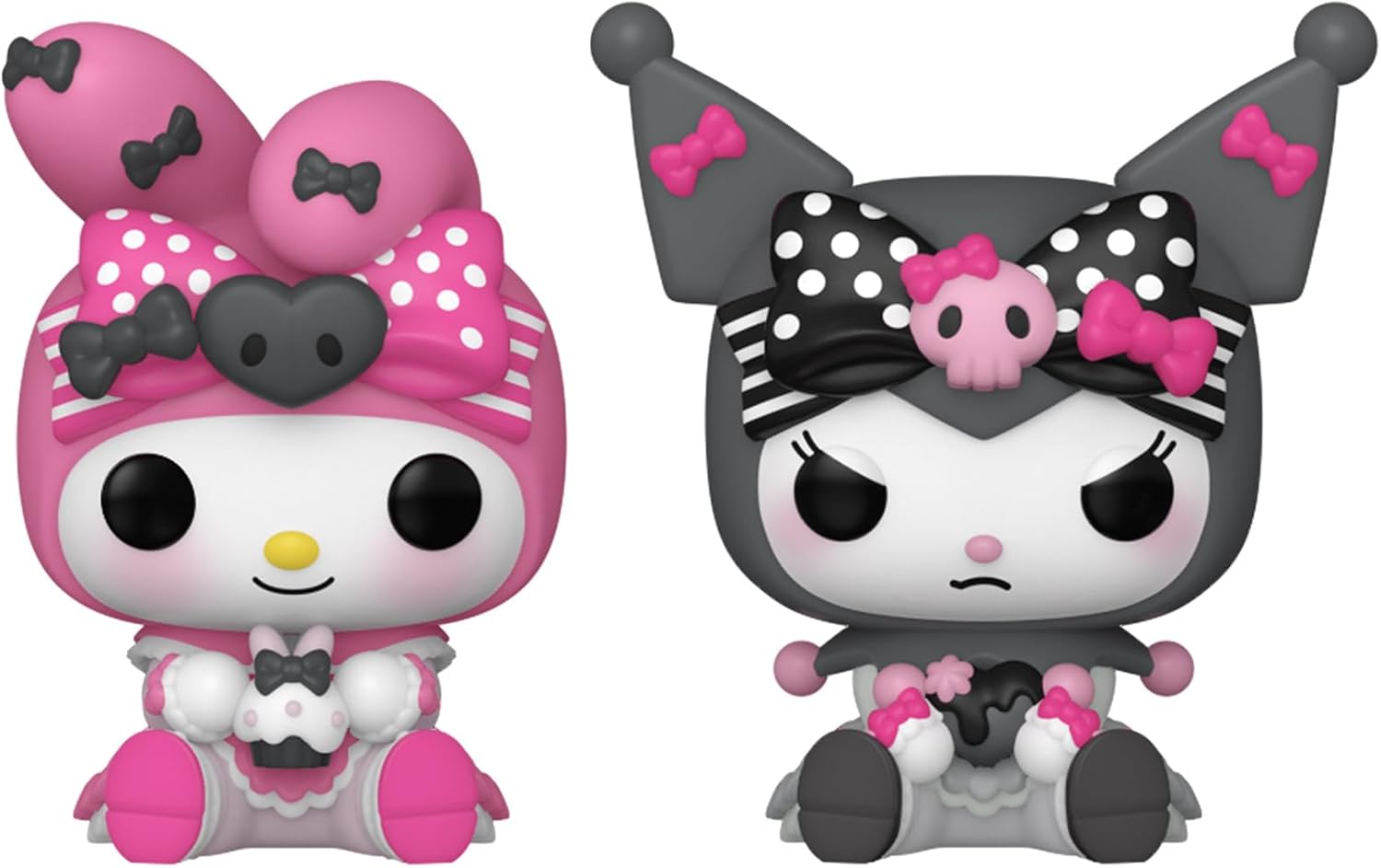Funko Pocket Pop! Hello Kitty - (Kuromi + 20th) - K/Mystery Mini - K/Mystery Mini 2 Packung - (SE) - Keychain - Neuartiger Schlüsselanhänger - Vinyl-Minifigur Zum Sammeln - Strumpffüller - Anime Fans