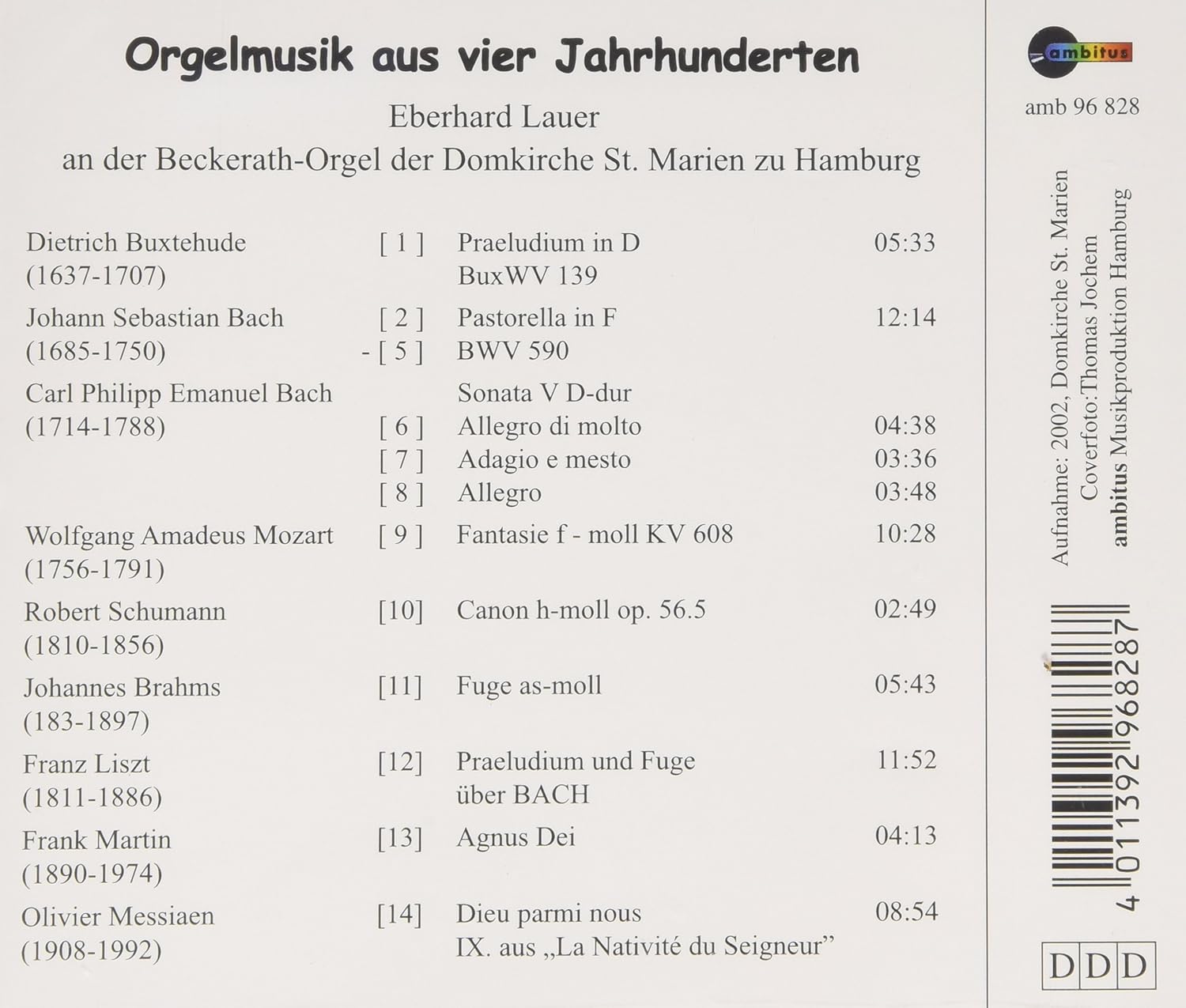 Orgelmusik aus 4 Jahrhunderten