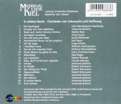 O Schöne Nacht - Chorlieder von Sehnsucht und Hoffnung