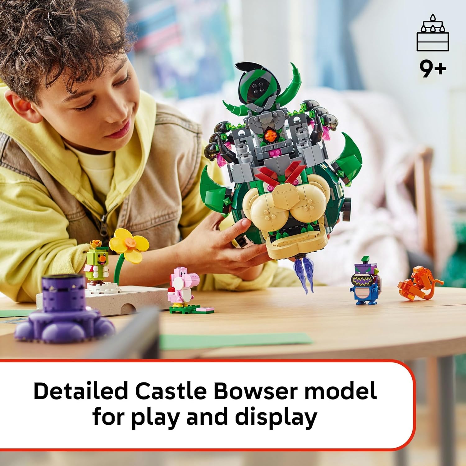 LEGO Super Mario Prins Florian en Kasteel-Bowser om mee te Doen Alsof, Cadeau voor Gamers, 5 Nintendo Personages Inclusief Prins Florian en Roze Yoshi figuren 72042