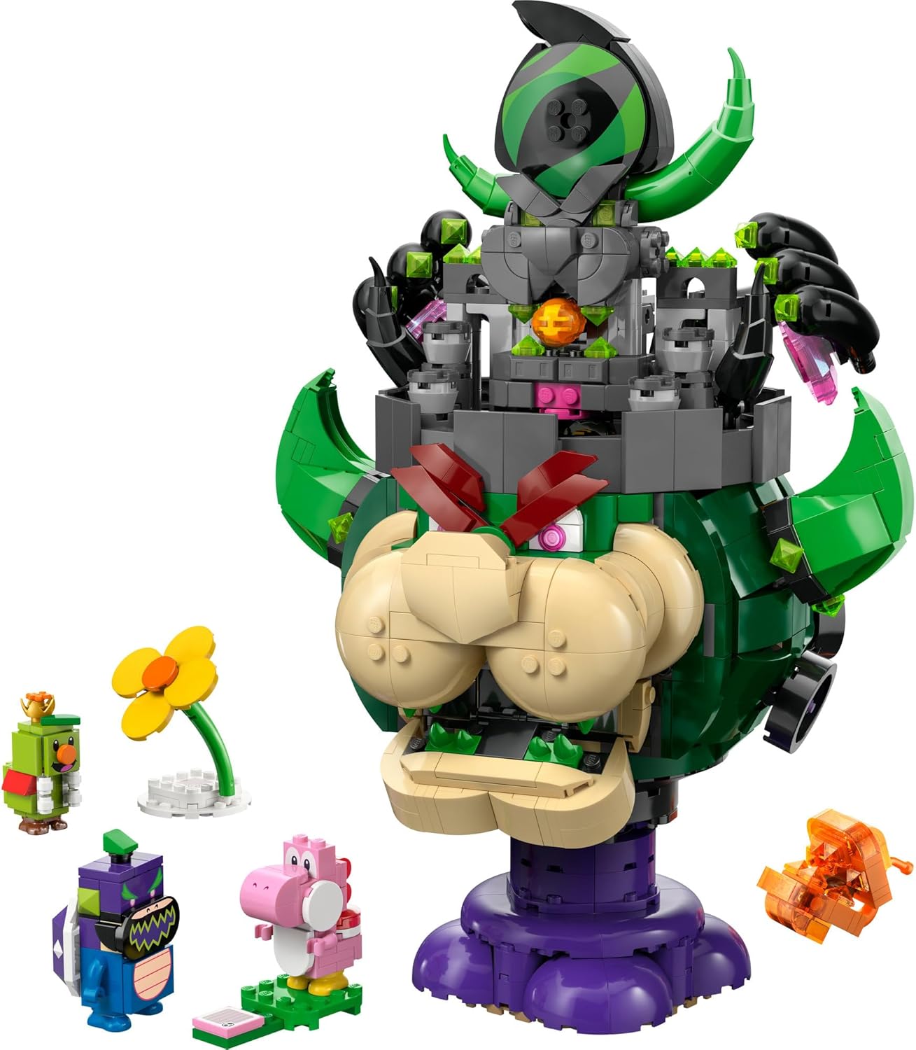 LEGO Super Mario Prins Florian en Kasteel-Bowser om mee te Doen Alsof, Cadeau voor Gamers, 5 Nintendo Personages Inclusief Prins Florian en Roze Yoshi figuren 72042