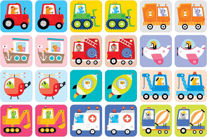 Banana Panda Suuuper Size Memory Game Vehicles 49111, educatieve toewijzingsactiviteit voor kinderen vanaf 2 jaar en ouder