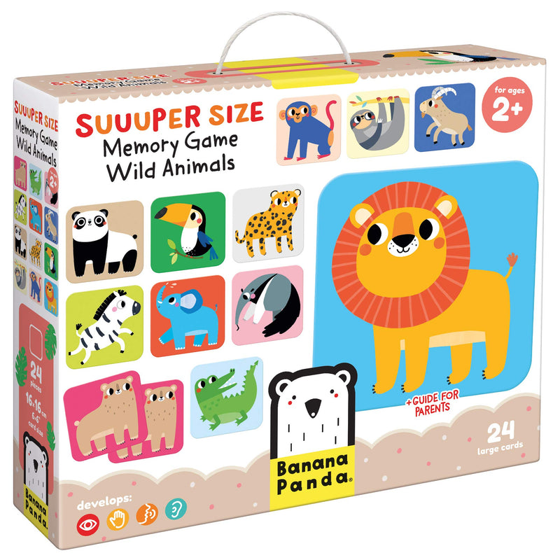 Banana Panda - Banana Panda - Grote Memory Spel Wilde Dieren - 24st.