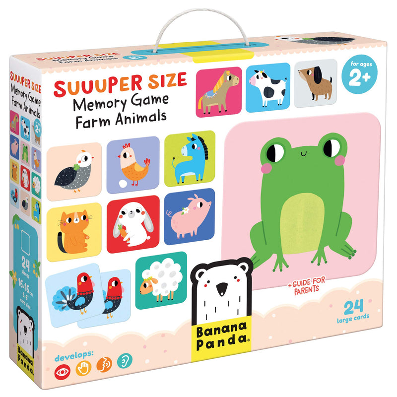 Banana Panda - Suuuper Size Memory Game Farm Animals – pedagogische toewijzingsactiviteit voor kinderen vanaf 2 jaar en ouder