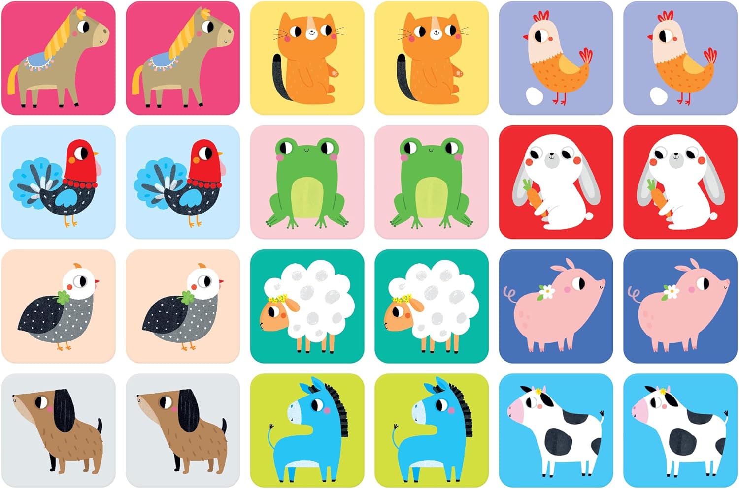 Banana Panda - Suuuper Size Memory Game Farm Animals – pedagogische toewijzingsactiviteit voor kinderen vanaf 2 jaar en ouder