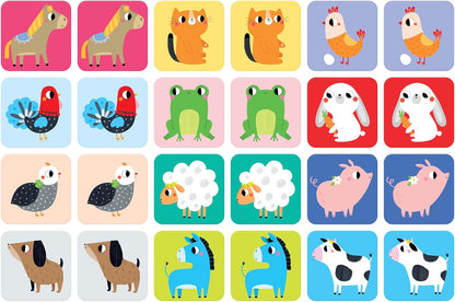 Banana Panda - Suuuper Size Memory Game Farm Animals – pedagogische toewijzingsactiviteit voor kinderen vanaf 2 jaar en ouder