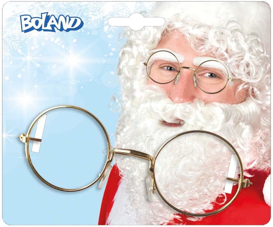 Boland 13418 Gafas Papá Noel – seulement Montura, Oro, Talla única