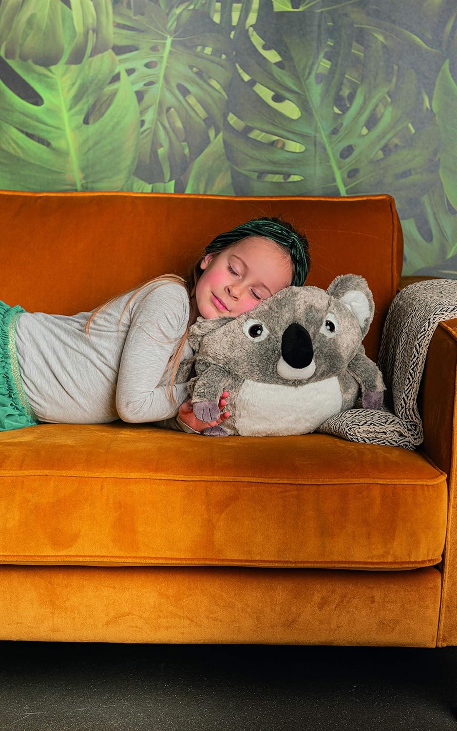 COZY NOXXIEZ Knuffelige pluche kinderhandwarmer - knuffeldier, knuffeldier, hoofdkussen als pluizig warmtekussen, pluche dier voor bed, auto en thuis (Sloth