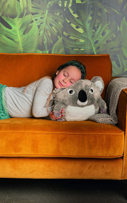 COZY NOXXIEZ Knuffelige pluche kinderhandwarmer - knuffeldier, knuffeldier, hoofdkussen als pluizig warmtekussen, pluche dier voor bed, auto en thuis (Sloth