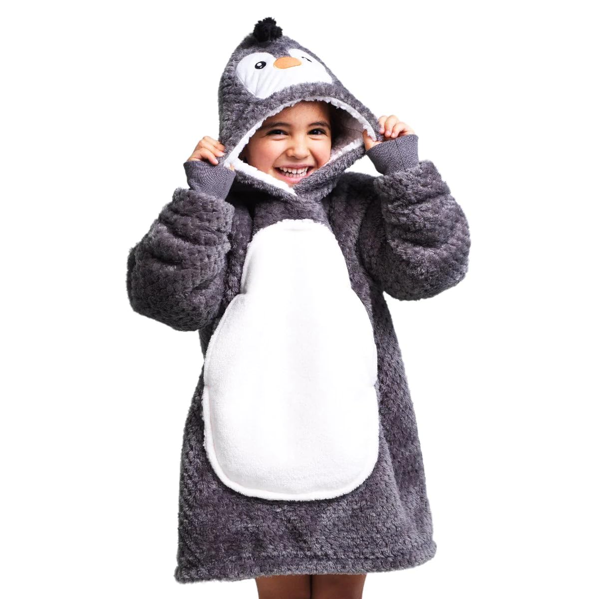 Noxxiez - Noxxiez Knuffel Hoodie Small Trui Pinguin 3-6 Jaar