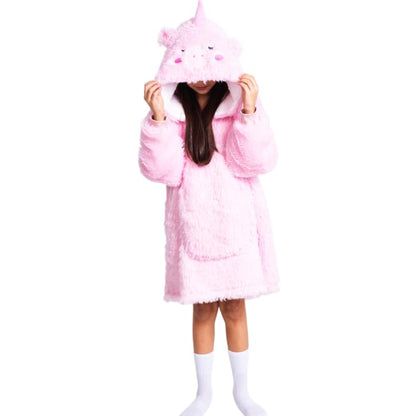 Noxxiez - Noxxiez Knuffel Hoodie Medium Trui Eenhoorn Kinderen tot 160cm