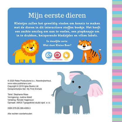 Knisperboekje Mini Me - Mijn Eerste Dieren
