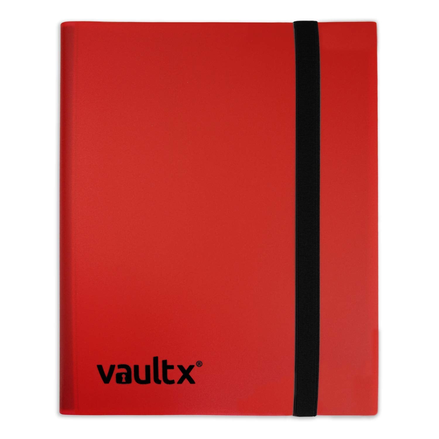 Vault X 4 Pocket Trading Card Strap Binder, 160 cards, Standard, 20 Side-Loading Pages, Folder for Collectible Card Games, Sports, TCG (Red