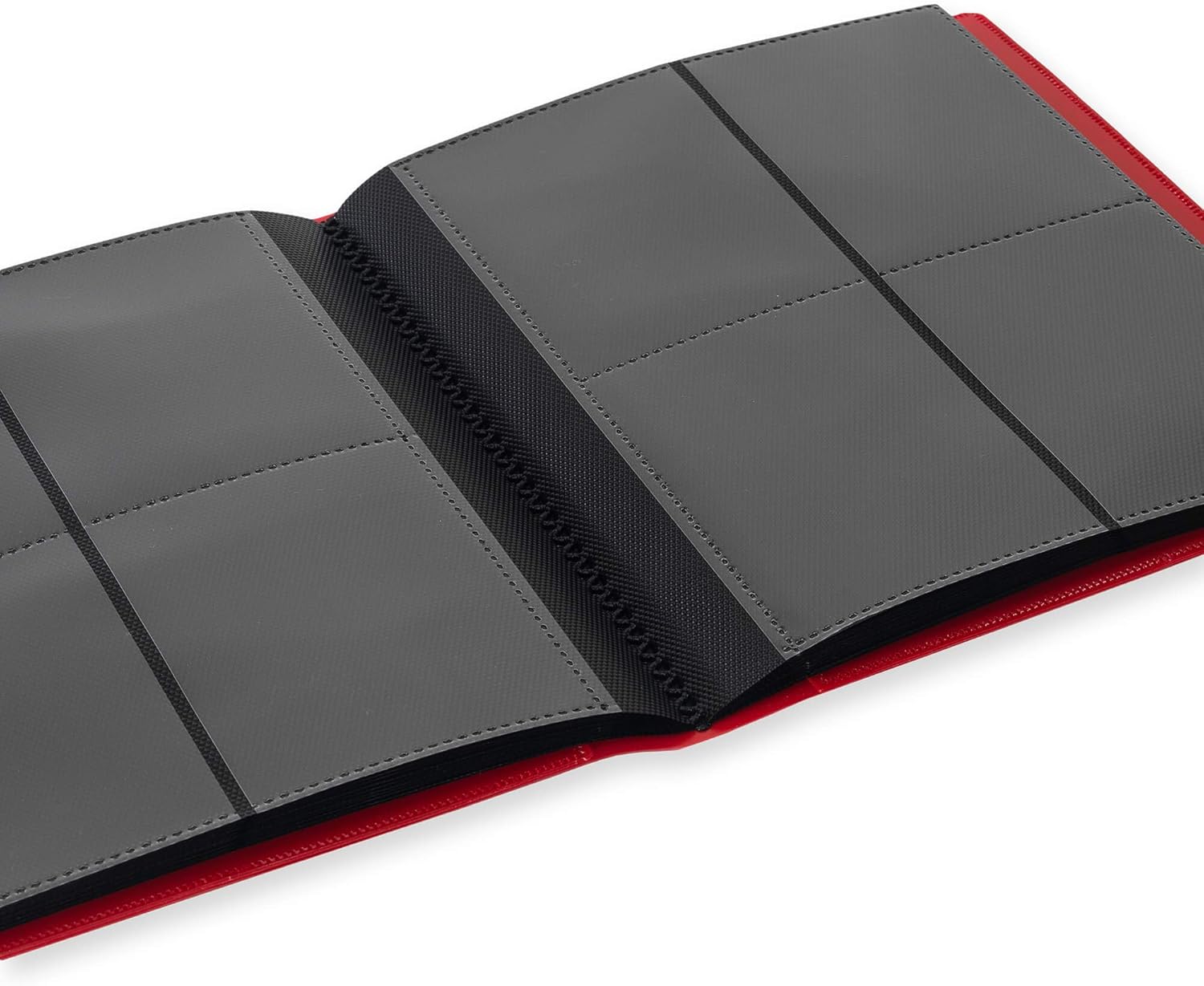 Vault X 4 Pocket Trading Card Strap Binder, 160 cards, Standard, 20 Side-Loading Pages, Folder for Collectible Card Games, Sports, TCG (Red