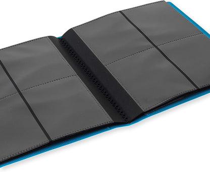 Vault X 4 Pocket Trading Card Strap Binder, 160 cards, Standard, 20 Side-Loading Pages, Folder for Collectible Card Games, Sports, TCG (Blue