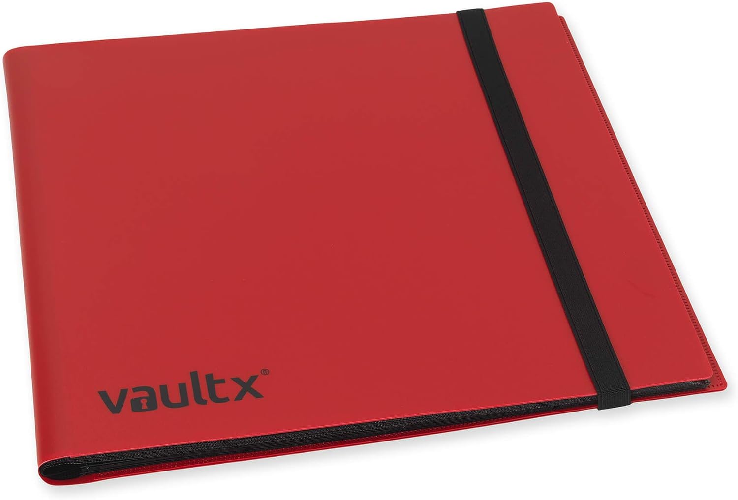 Vault X 12 Pocket Trading Card Strap Binder, 480 cards, Standard, 20 Side-Loading Pages, Folder for Collectible Card Games, Sports, TCG (Red