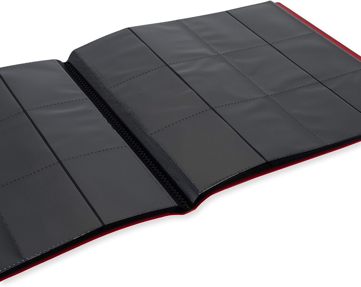 Vault X 12 Pocket Trading Card Strap Binder, 480 cards, Standard, 20 Side-Loading Pages, Folder for Collectible Card Games, Sports, TCG (Red
