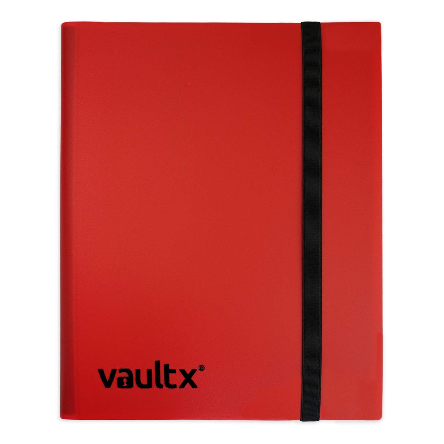 Vault X 12 Pocket Trading Card Strap Binder, 480 cards, Standard, 20 Side-Loading Pages, Folder for Collectible Card Games, Sports, TCG (Red