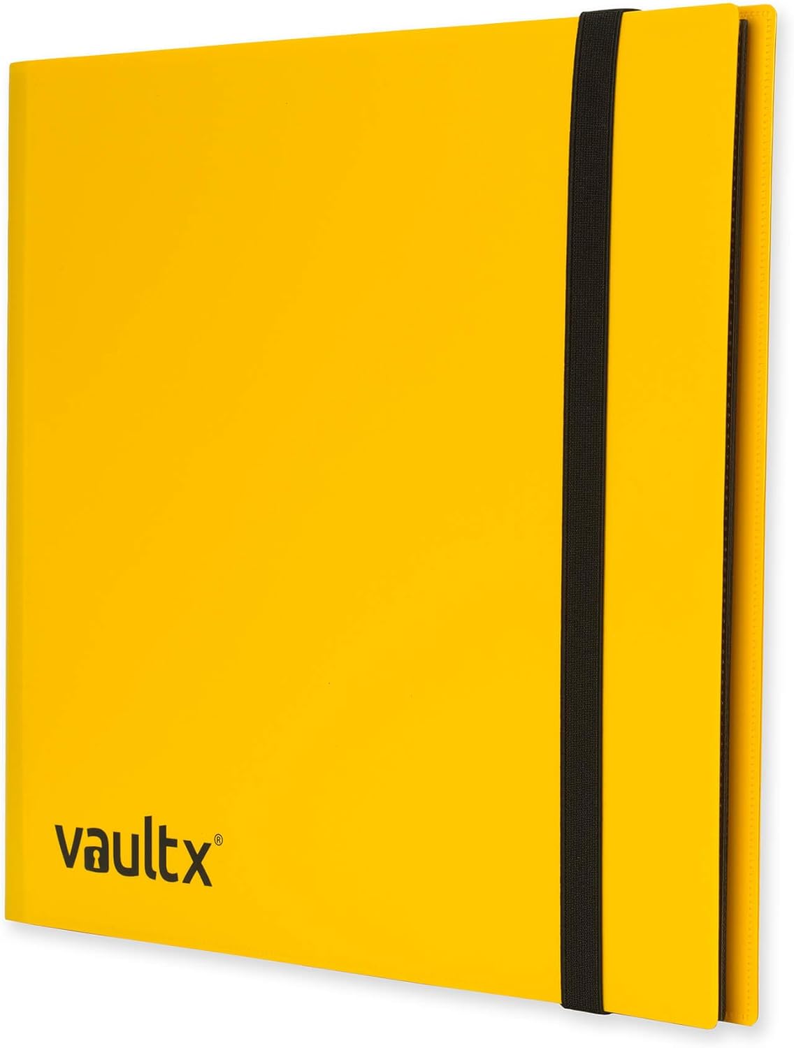 Vault X 12 Pocket Trading Card Strap Binder, 480 cards, Standard, 20 Side-Loading Pages, Folder for Collectible Card Games, Sports, TCG (Yellow