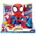 MARVEL Spidey and His Amazing Friends Amazing Flip Spidey - 12-Inch Animatronic Plush with Lights, Sounds, and Web Dart Launcher