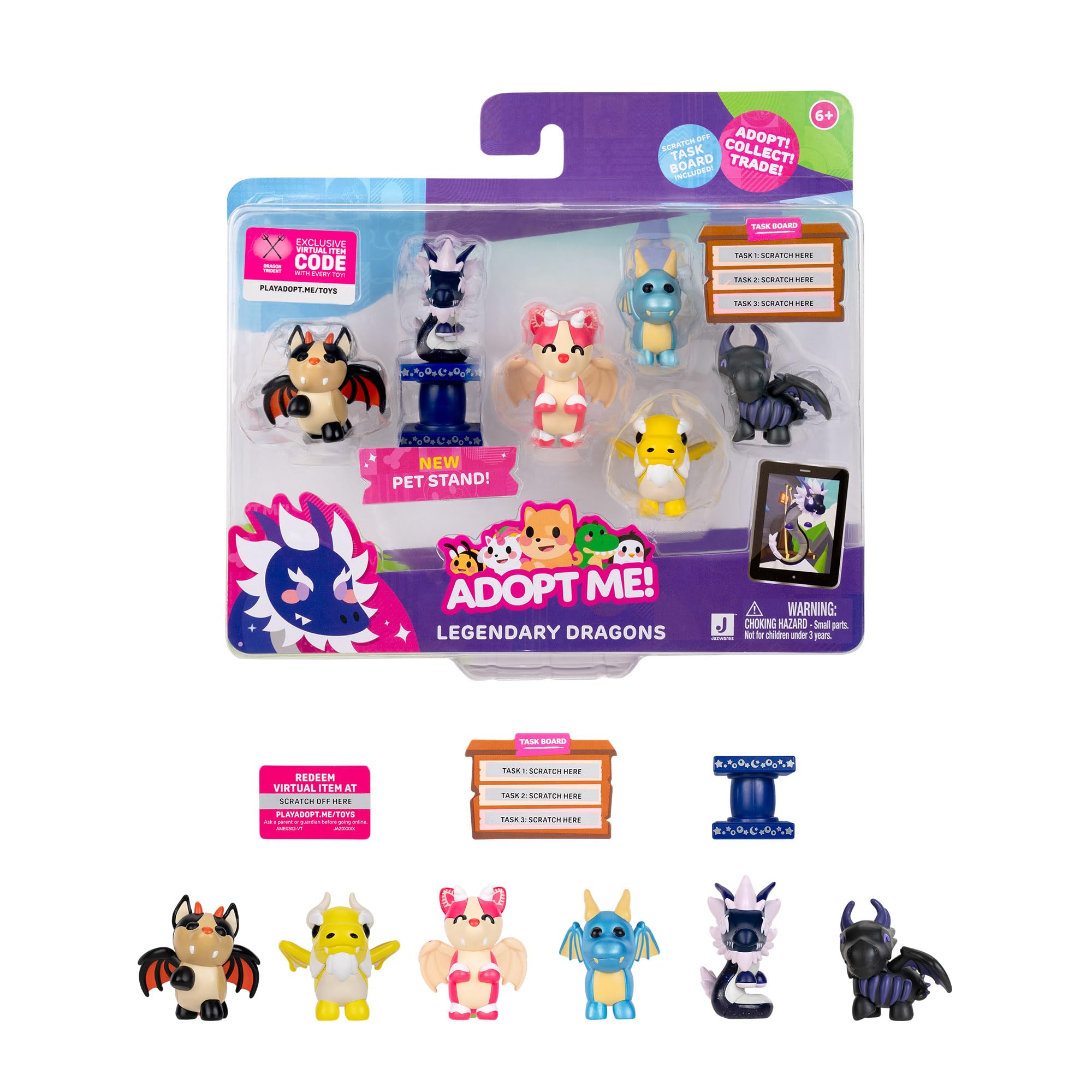 Adopt Me - 6 Figure Pets Multipack - D Dragons