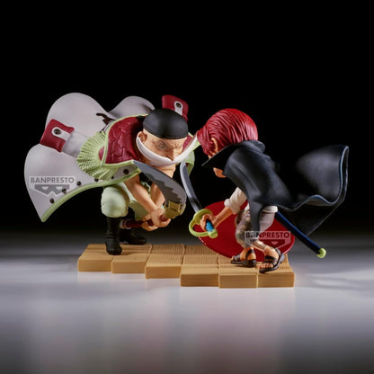Banpresto Edward Newgate Vs Shanks One Piece - World Collectable Log Stories 13 cm, meerkleurig, ideaal voor anime-fans