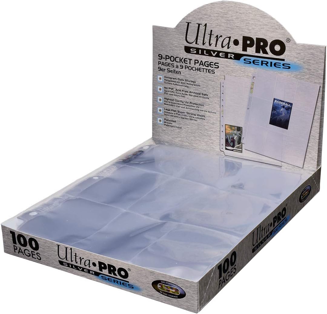 Ultra Pro | Silver Series 9 Pocket Trading Card Folder | Trading Card Storage