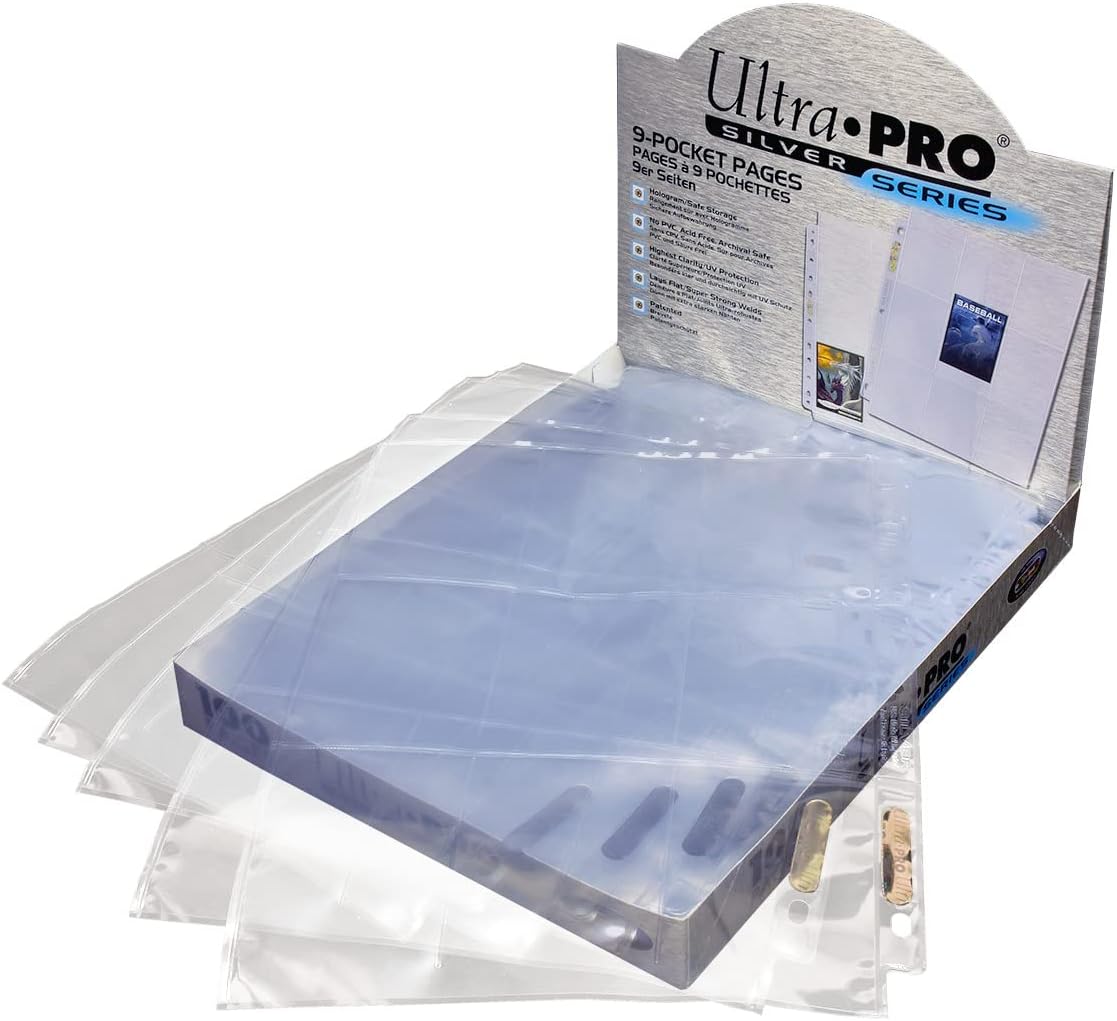 Ultra Pro | Silver Series 9 Pocket Trading Card Folder | Trading Card Storage