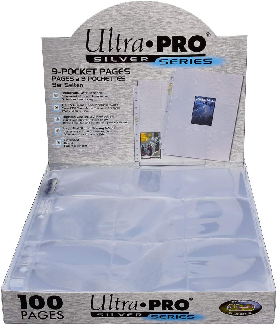 Ultra Pro | Silver Series 9 Pocket Trading Card Folder | Trading Card Storage