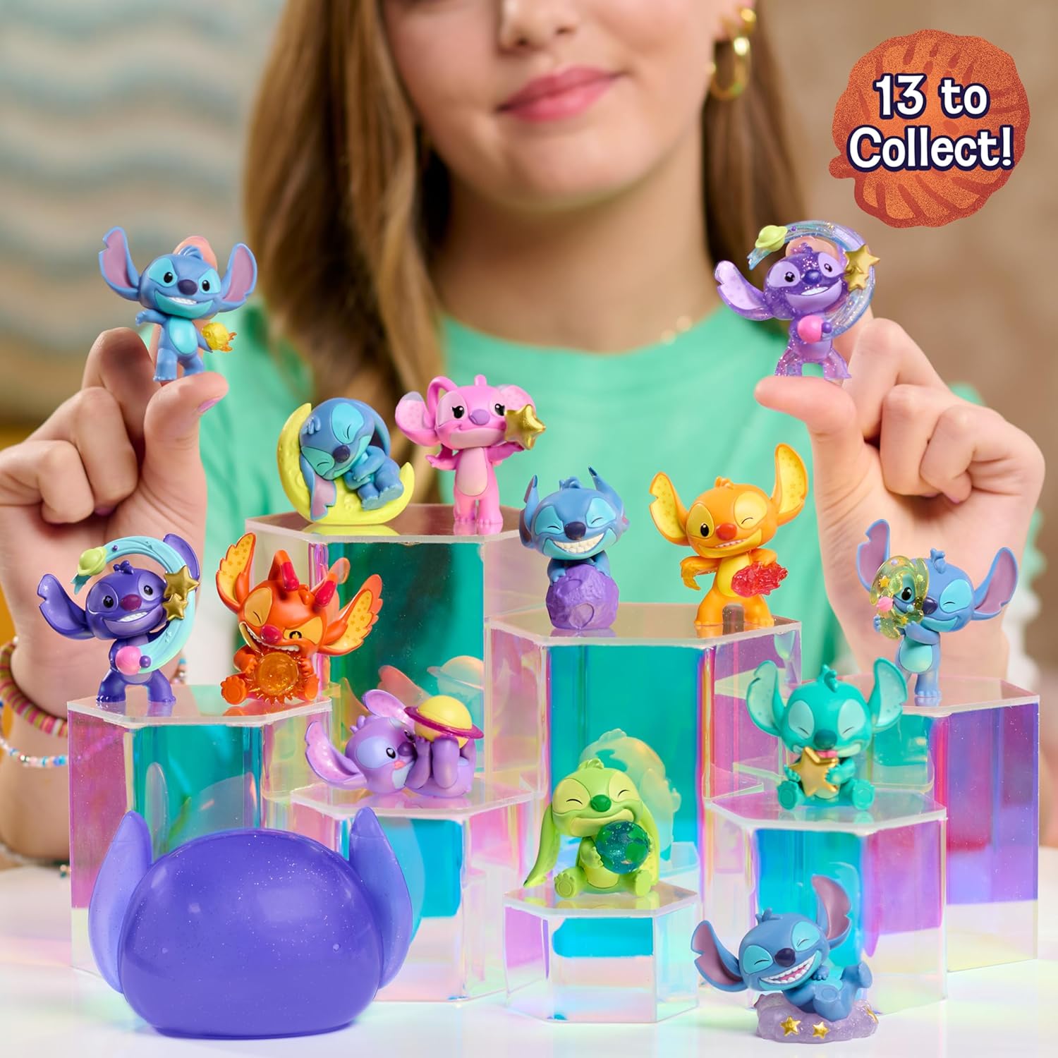 Just Play Disney Stitch Outta This World Collectible Mini Figure Capsule, Kids Toys for Ages 3 Up