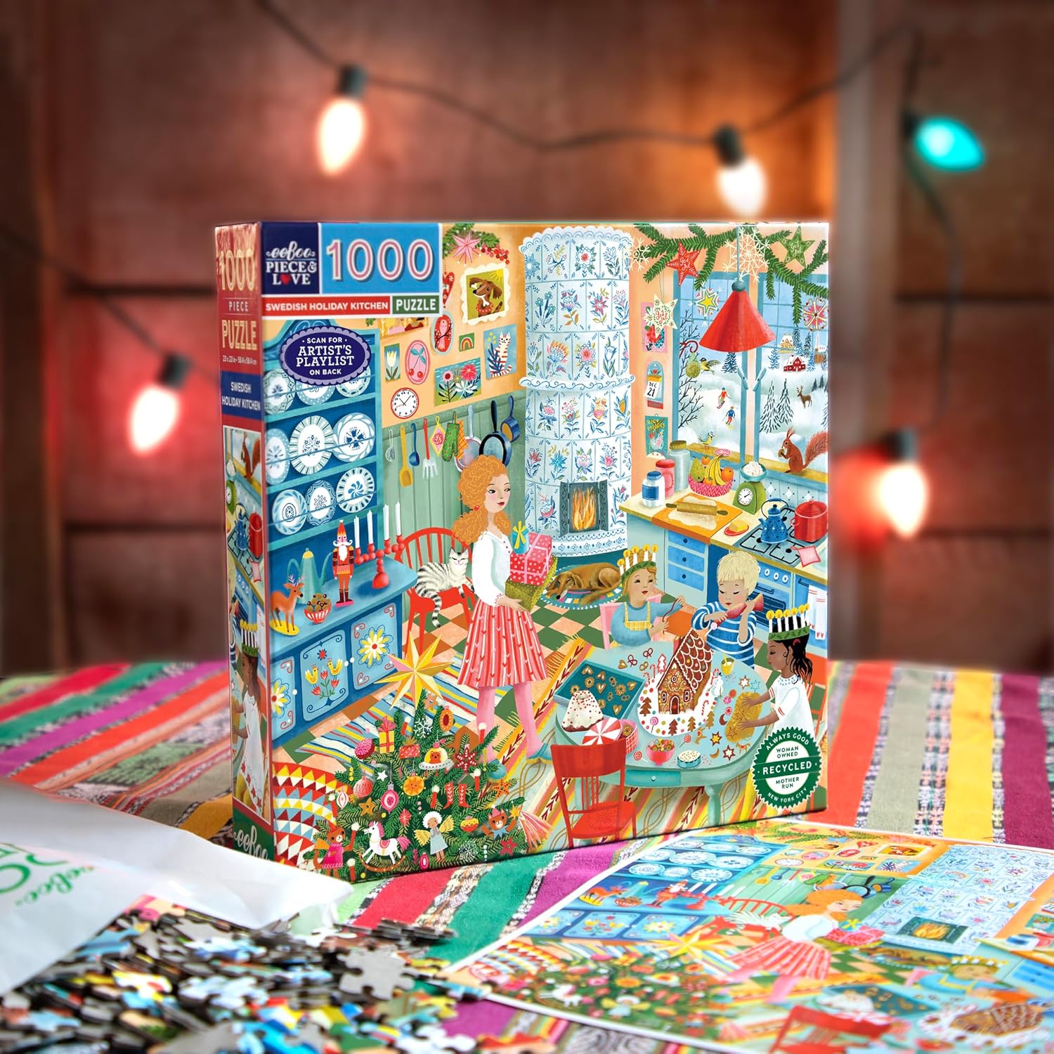 Eeboo - Puzzle 1000 Pcs - Swedish Holiday Kitchen (Epzt750)