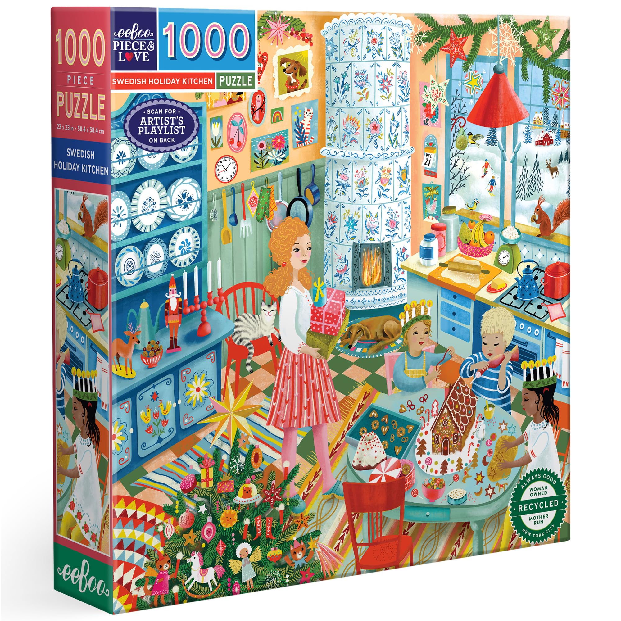 Eeboo - Puzzle 1000 Pcs - Swedish Holiday Kitchen (Epzt750)