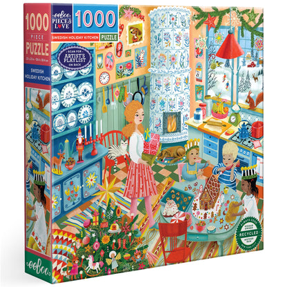 Eeboo - Puzzle 1000 Pcs - Swedish Holiday Kitchen (Epzt750)