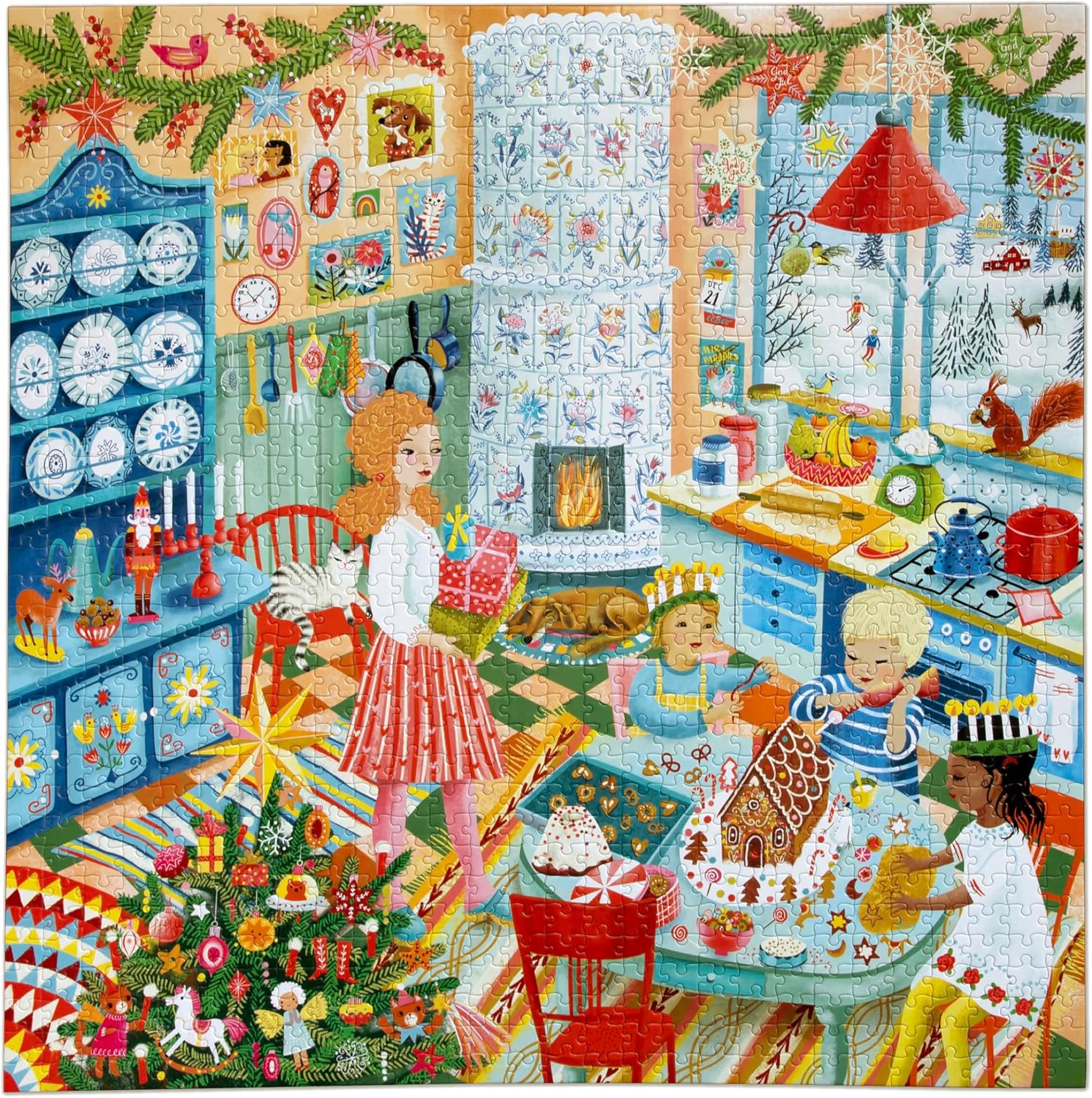 Eeboo - Puzzle 1000 Pcs - Swedish Holiday Kitchen (Epzt750)