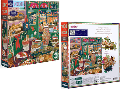 eeBoo repostería navideña – Puzzle para Adulto, 1000 Piezas de cartón – Dimensiones: 58,5 x 58,5 cm (PZT774