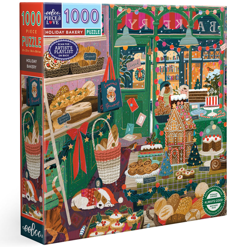 eeBoo repostería navideña – Puzzle para Adulto, 1000 Piezas de cartón – Dimensiones: 58,5 x 58,5 cm (PZT774