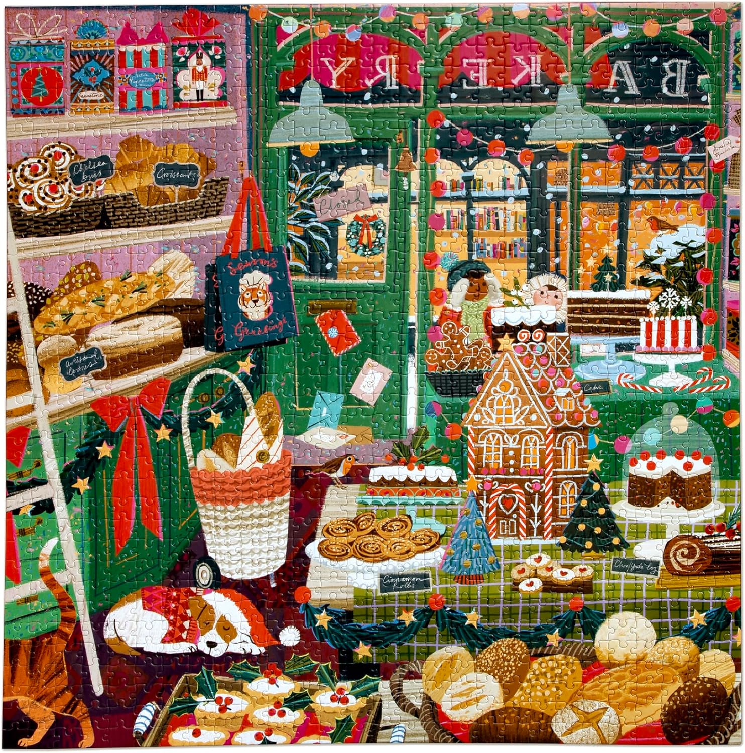 eeBoo repostería navideña – Puzzle para Adulto, 1000 Piezas de cartón – Dimensiones: 58,5 x 58,5 cm (PZT774