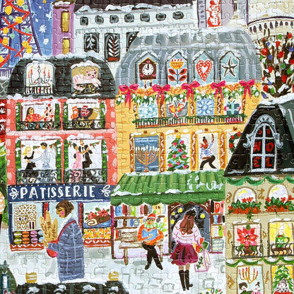 eeBoo París – Puzzle para Adultos, 1000 Piezas, diseño de Escena navideña, x 58,5 cm (PZT781