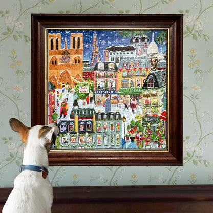 eeBoo París – Puzzle para Adultos, 1000 Piezas, diseño de Escena navideña, x 58,5 cm (PZT781