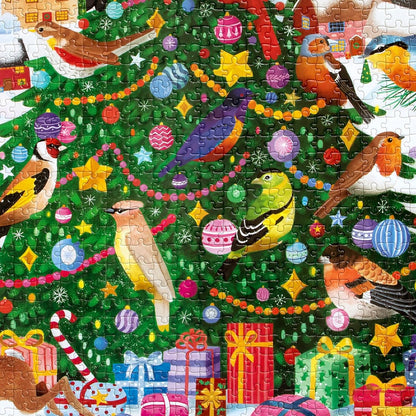 Eeboo - Puzzle 1000 Pcs - Christmas Songbirds (Epzt204)